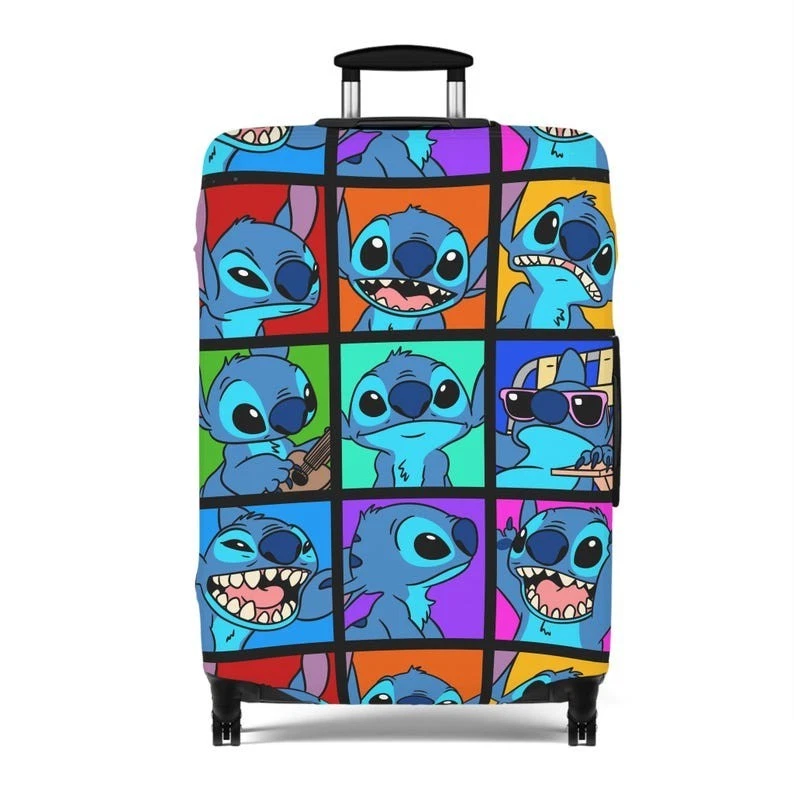 Playful Pattern Luggage Cover, Stitch Suitcase Protector