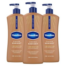 Vaseline Cocoa Radiant Body Lotion for Dry Skin  Cocoa Butter 20.3oz 3ct