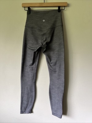 Lululemon Align Pant II 25'' Size 4 Mini Heathered Herringbone Black White Nulu