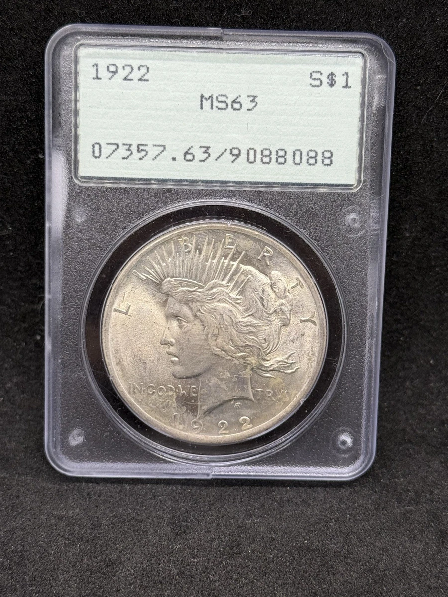 MS 63 Graded 1922 Year Peace Dollars (1921-1935) for sale | eBay