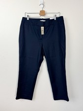 LOFT Women s Julie Fit Cropped Pants Navy Size 12P Petite Summer Casual Coastal