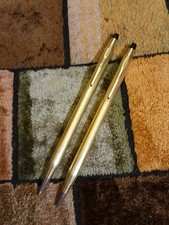 CROSS 10 KT GOLD-FILLED Ball-point Pen Mechanical Pencil Vintage