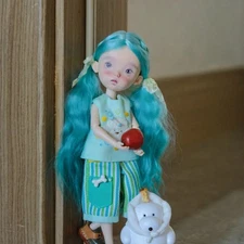 Landoudou 1/6 Handmade BJD Doll SD Resin Joint Bare Doll Elegant Girl Toy Gift