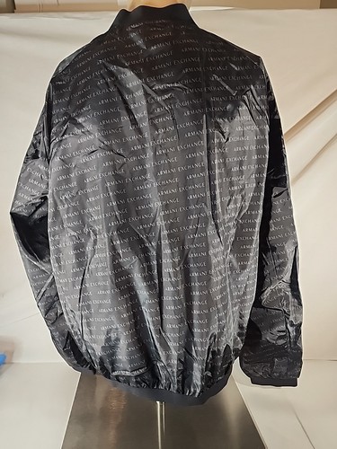Armani Exchange A|X Mens Logo Zip Up Bomber Jacket Wind Breaker Large L - Picture 9 of 10