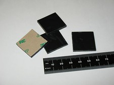 4, 1" 25MM SQUARE 1/10" 2.5MM THICK VIBRATION ISOLATION FEET PADS 70D 1in