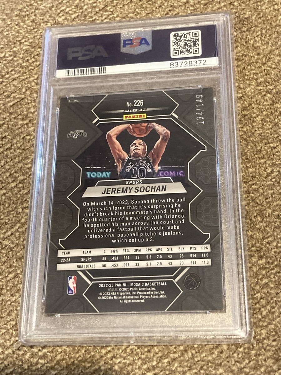 その他 JEREMY SOCHAN SPURS PRIZM AUTO PSA10 Jeremy Sochan San Antonio Spurs Autographed 2023 Panini