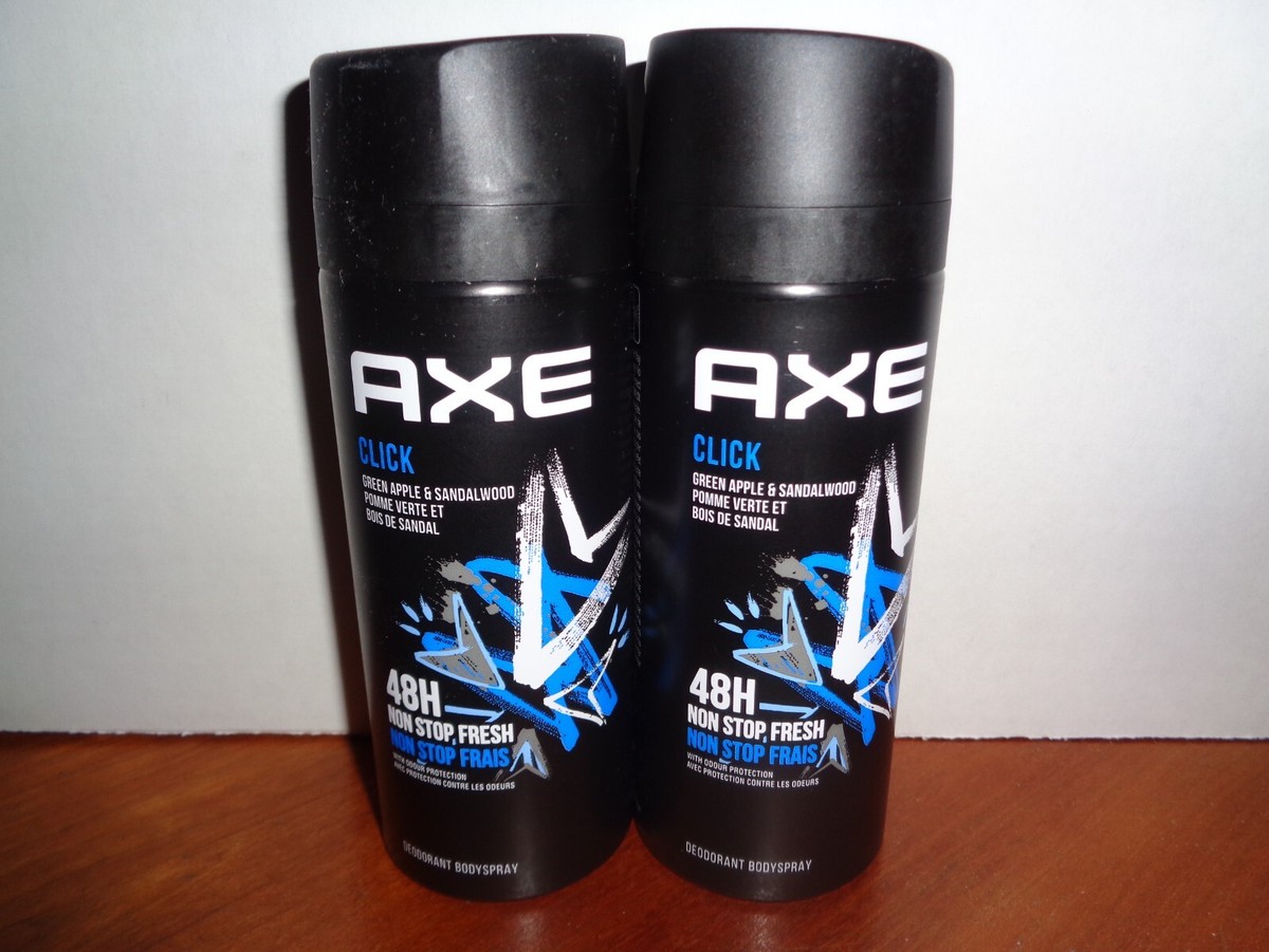 Axe Click Body Spray Deodorant Lot of 2 All Day Fresh for Men 5oz 