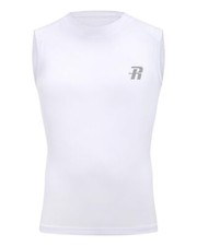 Boys Compression Shirt Sleeveless Kids Athletic White Tank Top Youth Quick Dr...