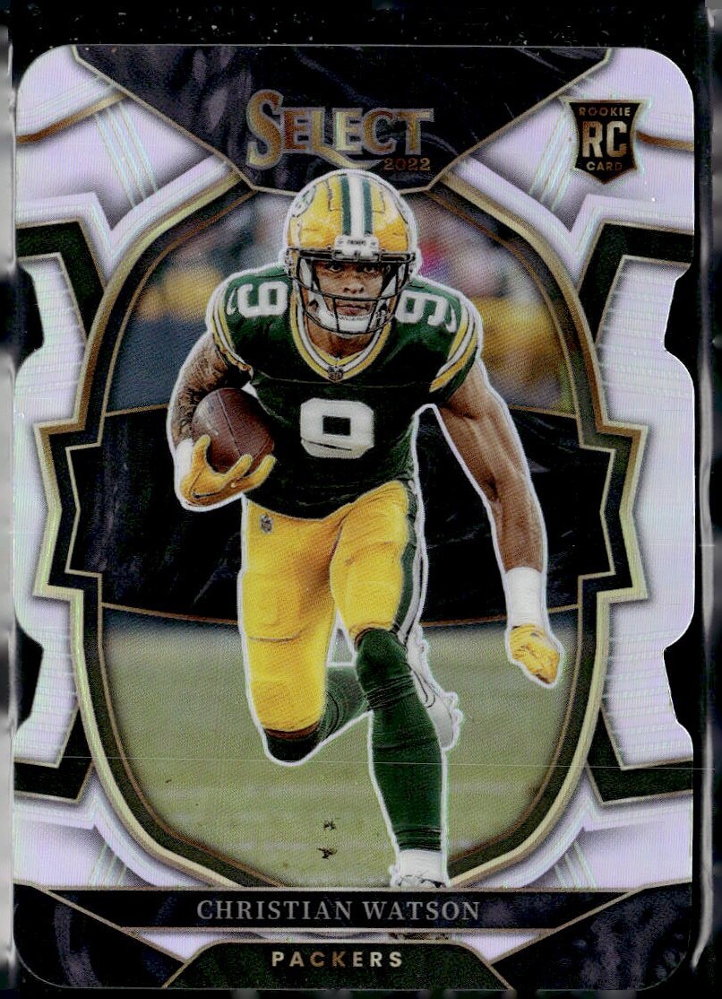 2022 Panini Select #53 Christian Watson Silver Prizm Die Cut Rookie Packers