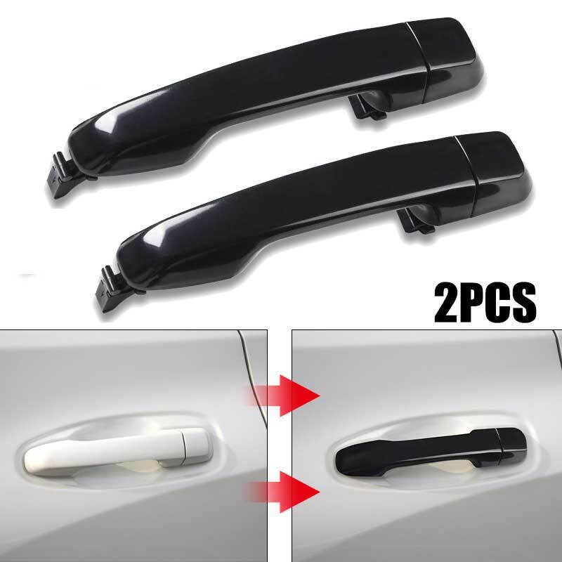 2x Exterior Door Handle Rear Left+Right For 2010-2017 Toyota Prado