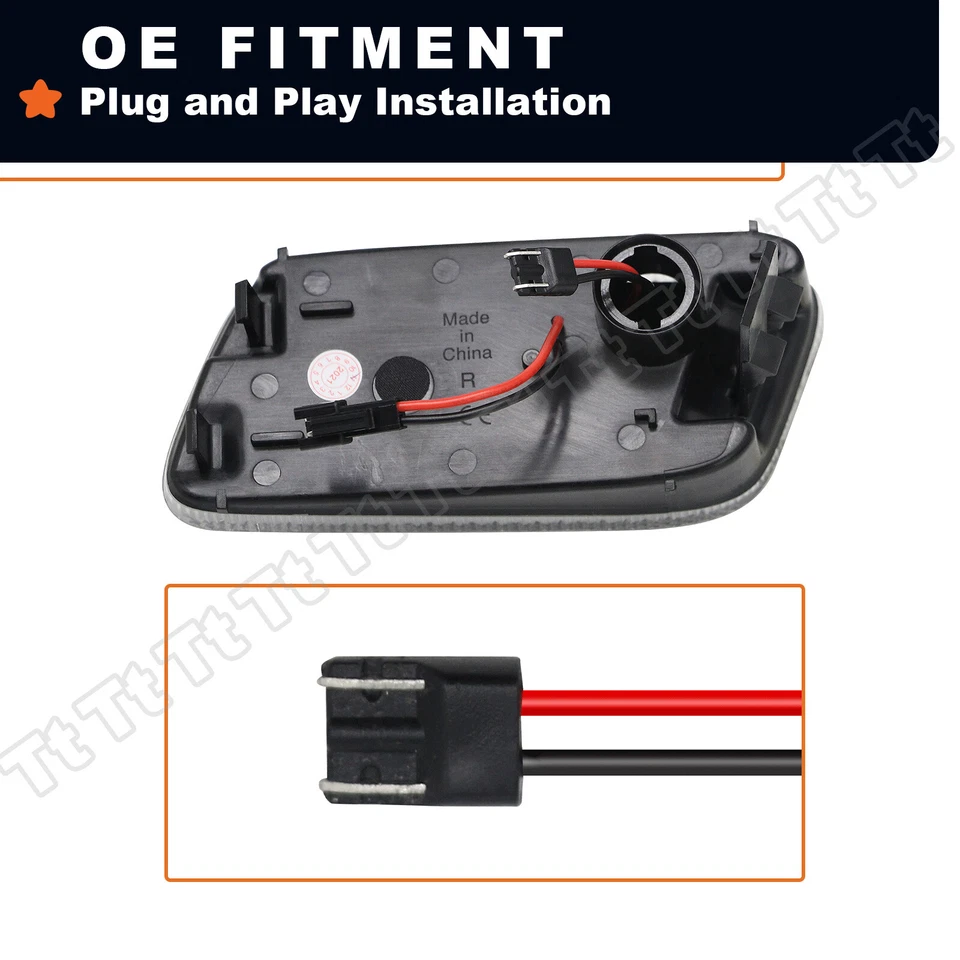 For 1996-2002 Mercedes Benz W210 E-Class LED Bumper Side Marker Light Clear Lens - Image 4 of 4