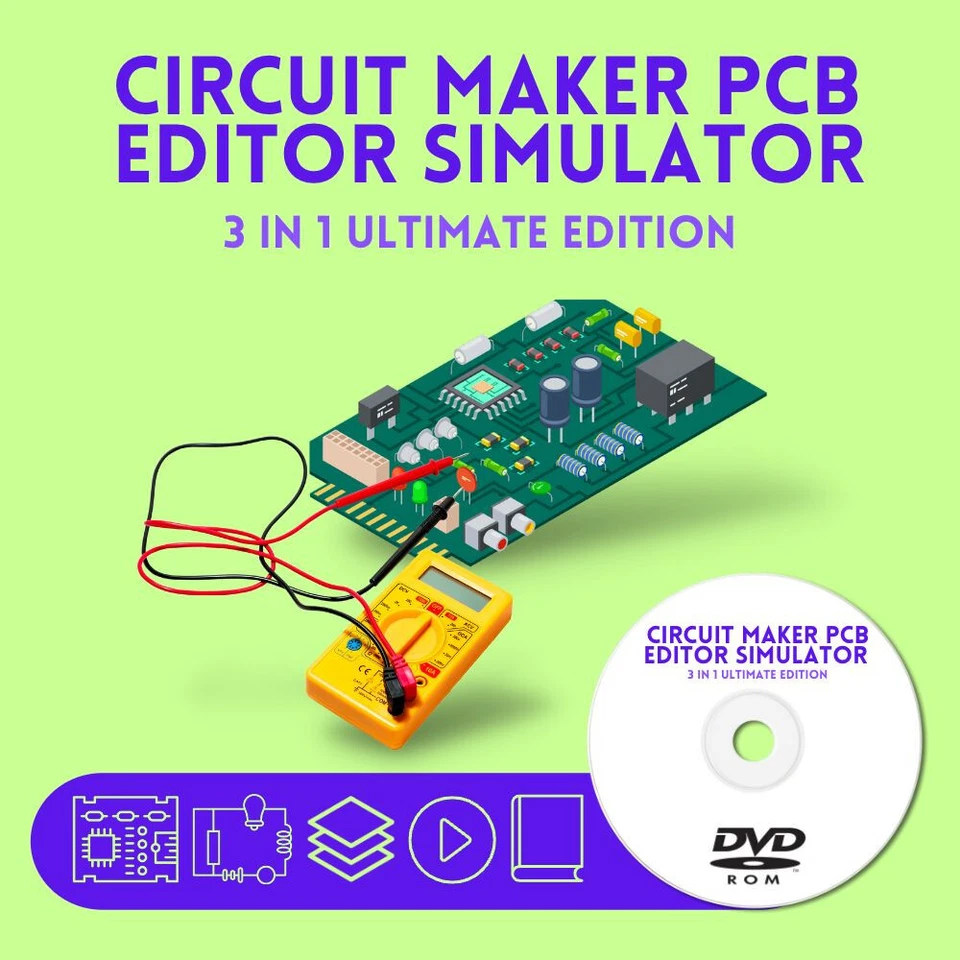 PCB Designer software Ultimate Virtual Circuit Simulation CAD Learn Electronics - Image 2 of 4