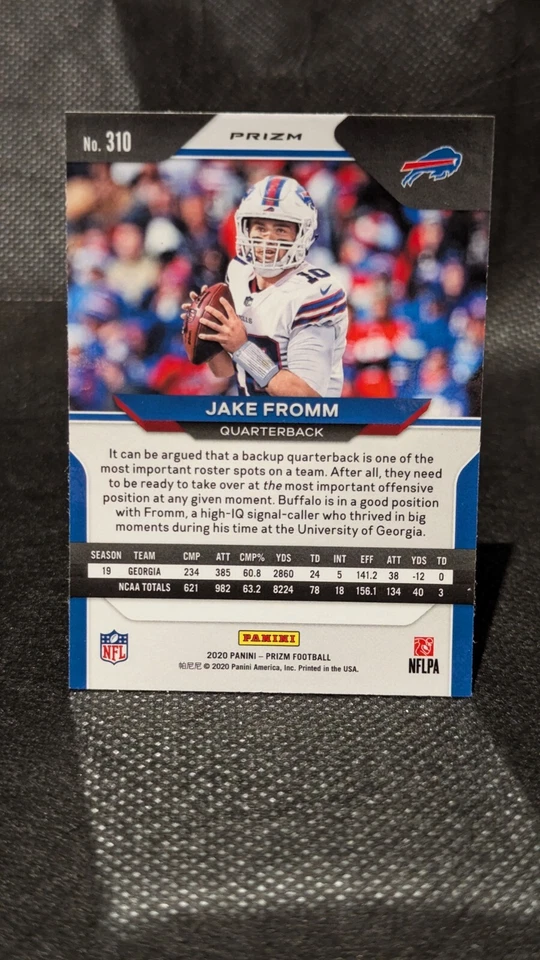 2020 Panini Prizm No Huddle Variation Disco Prizm #310 Jake Fromm RC Bills - Image 2 of 2