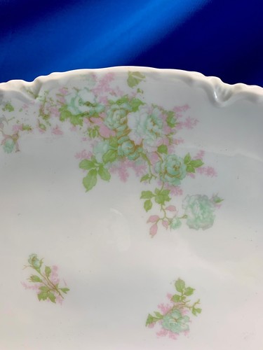 HAVILAND LIMOGES 11.5" X 8" PINK ROSE SPRAY PLATTER - Picture 2 of 5