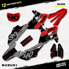 Gray & Red Slick Polisport Restyle Graphics Kit fits Suzuki Drz400 Drz400sm