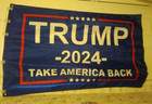 New ListingTrump 2024 Take America Back Flag Banner Brass Grommet 3x5ft Blue Patriotic