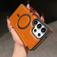 For Samsung Galaxy S25 Ultra Plus S24 S23 S22 Magnet Leather Wallet Card Case
