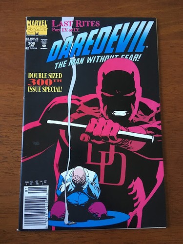 DAREDEVIL # 300 FINE NEWSSTAND COPY MARVEL COMICS 1992 LEE WEEKS LAST ...