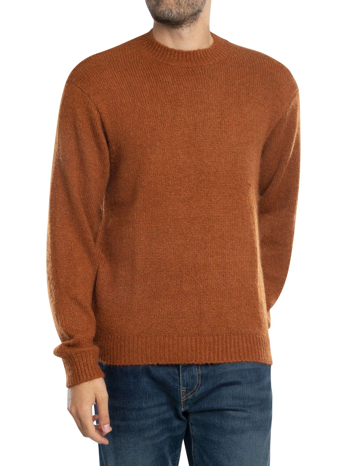 Однотонный мужской трикотаж Hamdani коричневый 4690₽