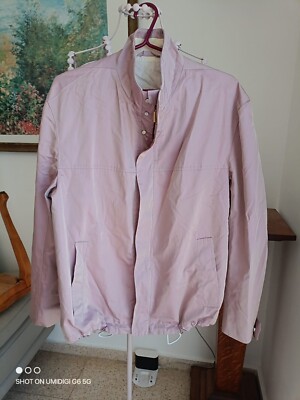 Brioni Men s Pink Windbreaker Jacket Size L   Designer, Excellent Condition