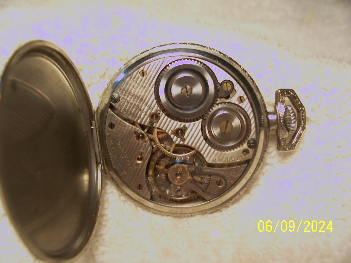 VINTAGE ILLINOIS 21 JEWEL GOLD FILLED ETCHED CASE SIZE 12 POCKET WATCH