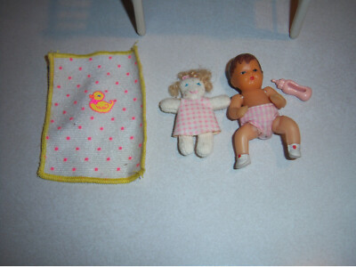 2000 MATTEL ADORABLE!!! HTF MATTEL KRISSY BED TIME BABY BARBIE