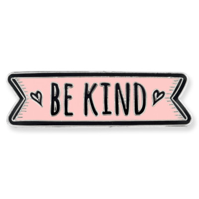 PinMart's Pink Be Kind Motivational Cute Enamel Lapel Pin