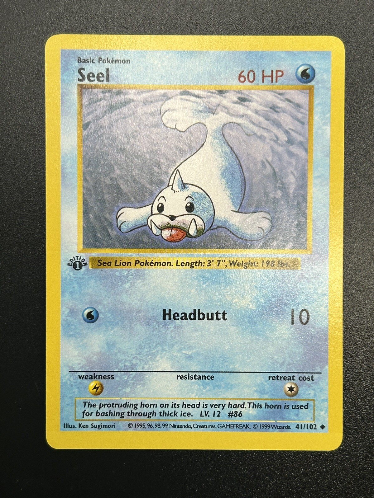 SEEL Pokemon Card - WOTC - 1st Edition - Base Set - Shadowless - 41/102 - NM