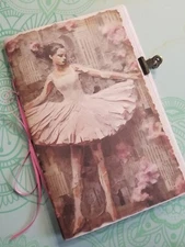 Junk Journal Booklet "THE BALLERINA" HANDMADE Wedding Cards, Pockets, Ephemera 