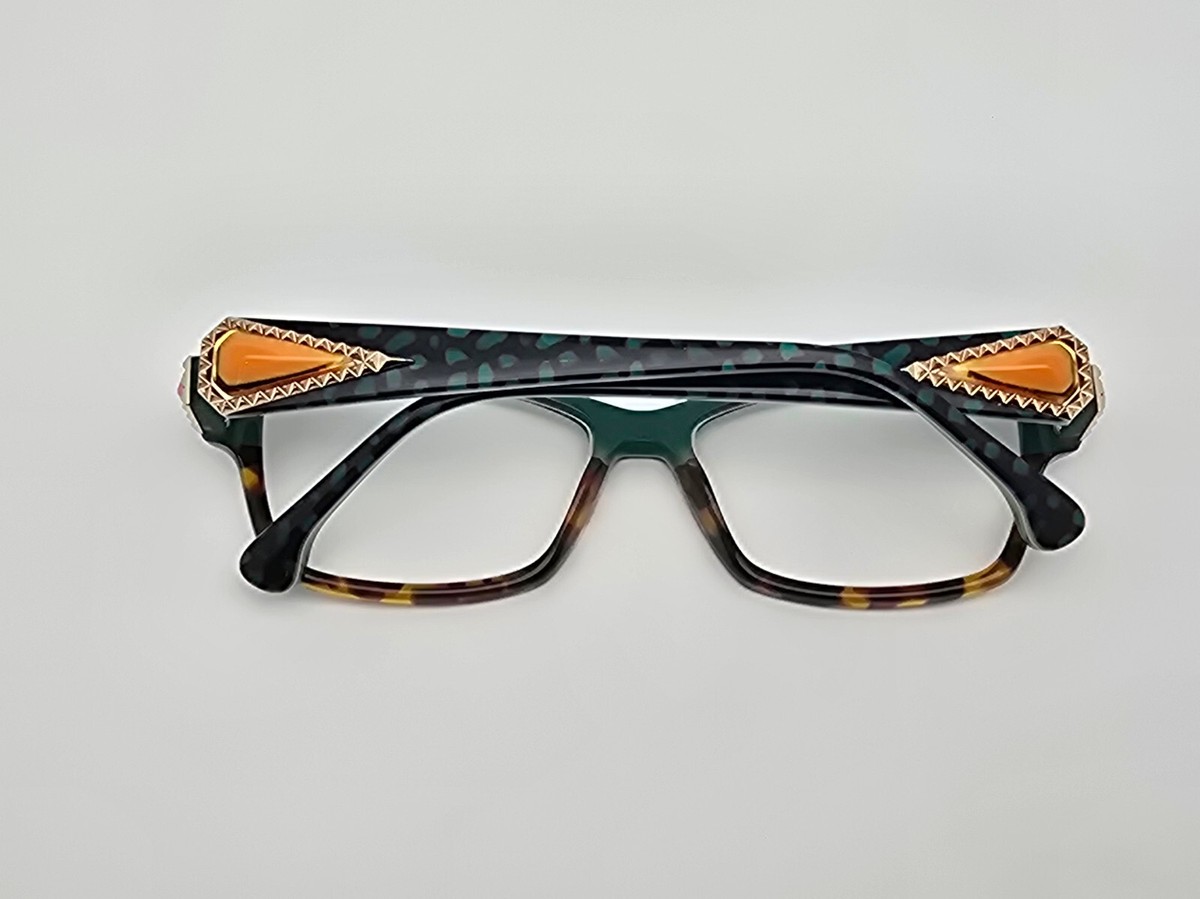 LA MATTA RUNWAY Eyeglass Frames 50-20 Half Rim Gold Red Green Germany il_fullxfull.6985225114_61wi.jpg main image 3