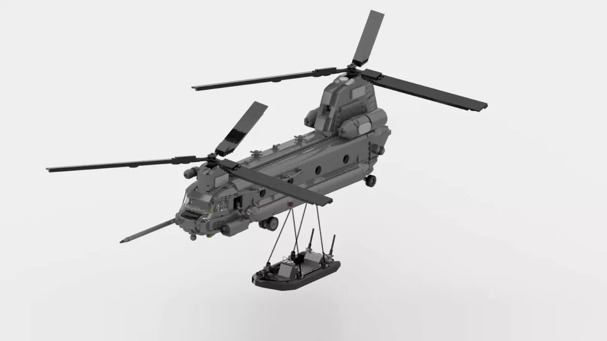 US MH 47G Chinook Special Operations helicopter blocks plane jet