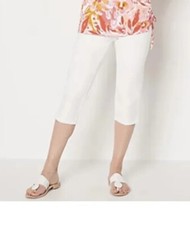 Belle by Kim Gravel Ponte Pants Cream 28 New