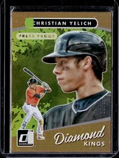 2017 Donruss #15 Christian Yelich Diamond Kings Gold Press Proof /99 (55F)