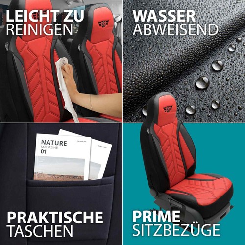 Pilot Wohnmobil Sitzbezüge passend für Xplorer R (Schwarz-Rot) - Bild 12 von 12