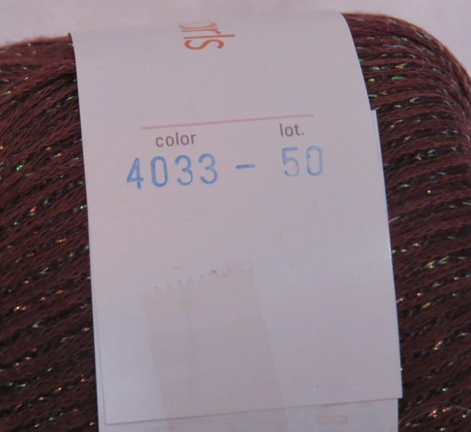 Hilo Muench CADENA DE PERLAS #4033 marrón con MULTI BRILLO 50 gramos Foto 2 de 3