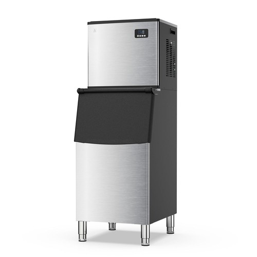 350LBS/24H Commercial Ice Maker Cube Machine Undercounter 200LBS Storage Bin - Picture 2 of 10