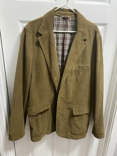 Eddie Bauer Corduroy Jacket Sport Coat Blazer 46T Brown Hipster