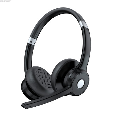 Bluetooth 5.2 Headset with Mic Mute Stereo Noise Cancelling Wireless Headphones