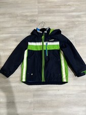 Boys London Fog Jacket Size Small Navy Blue And Green