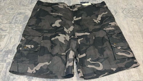 New Faded Glory Rip stop Camo Cotton Blend Classic Cargo Shorts Size 46 Men’s