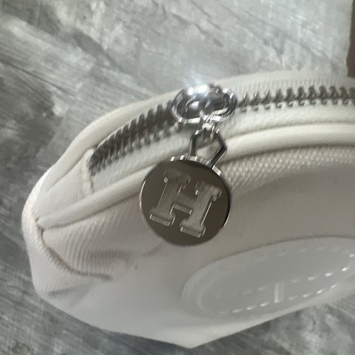 HERMES "H" Canvas Change Coin Purse Small Make-up Pouch Off-White Color - Picture 5 of 10