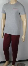 Lacoste Grey Burgundy Sleepwear Pajama PJ Set NWT 68