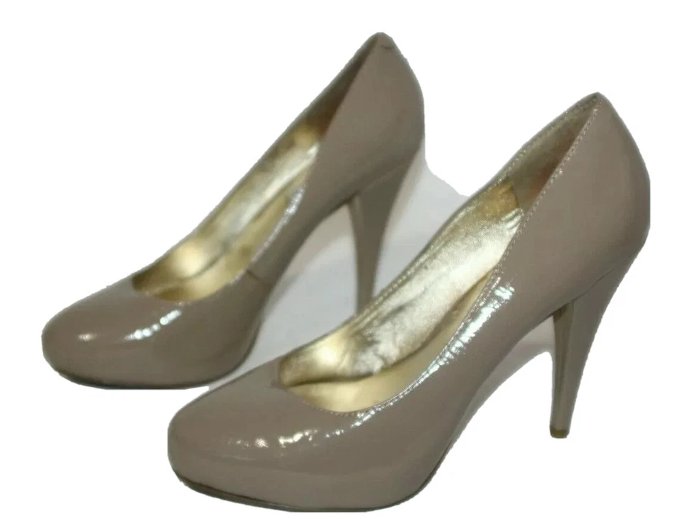 Zapatos de salón Steve Madden para mujer P Miami charol topo tostado tacones neutros 8,5  Foto 2 de 4