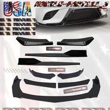 Glossy Black Front Bumper Lip Splitter Lower Spoiler Body Kit For Toyota Camry