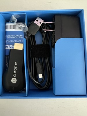 Google Chrome Cast Chromecast H2G2-42 HDMI Media Streamer Complete Set