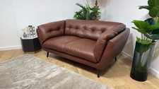 Sofology Hygge Leather 2 Seater in Relaxed Soft Brown