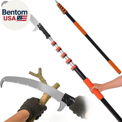 30FT Manual Pole Saw for Tree Trimming, 5-24FT Telescoping Extension Pole with F
