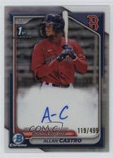 2024 Bowman Chrome Prospect Refractor 119/499 Allan Castro #CPA-ACA Auto 13c1