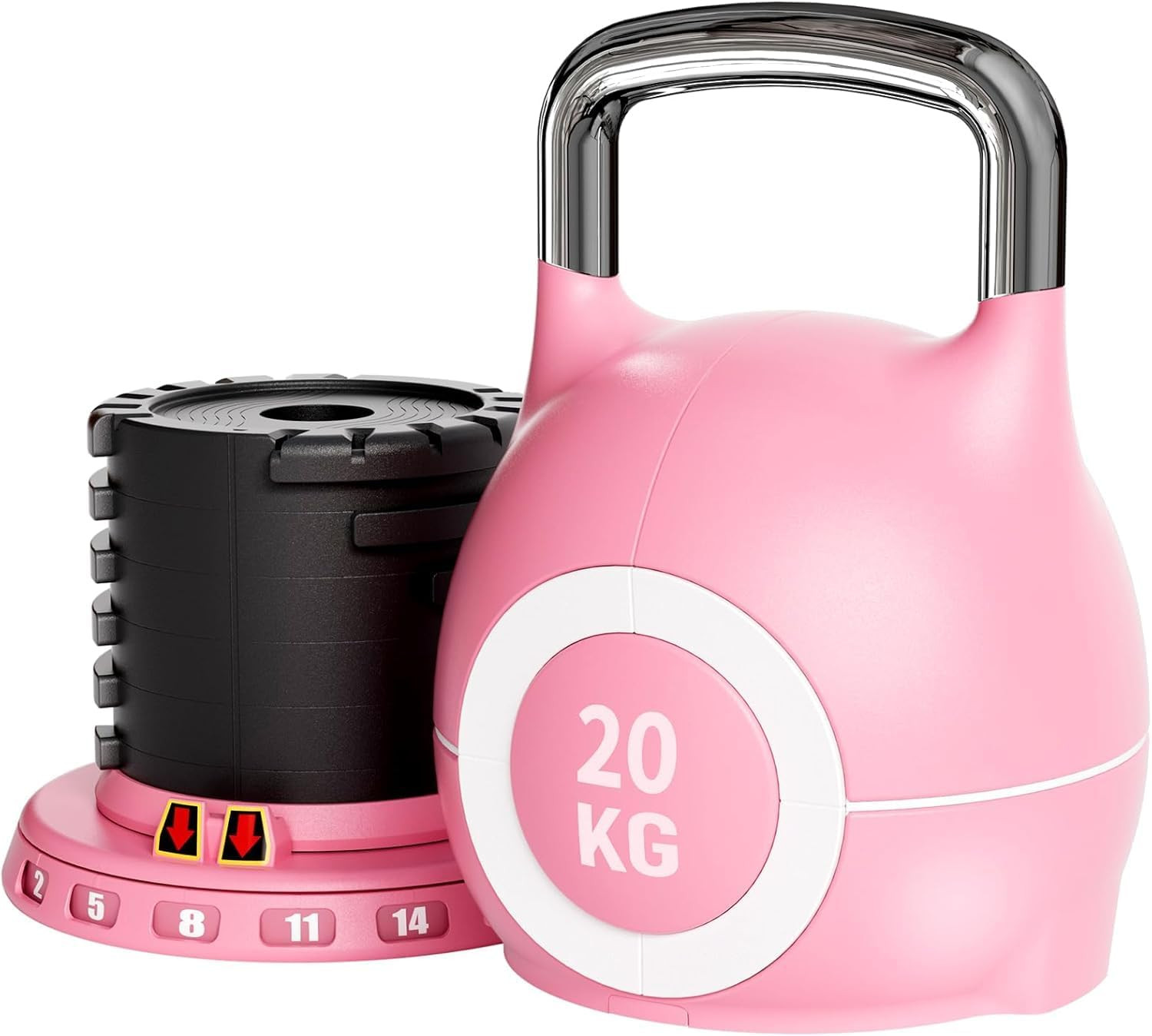 Kettlebell réglable 10 kg 20 kg de musculation avec 7 niveaux de poids modulables