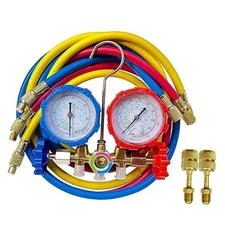 5FT AC Diagnostic Manifold Freon Gauge Set for R410A R404A R22 R134a R12 R22 